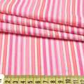 Рубашечная ткань в полоску красно-розовую, ш.150