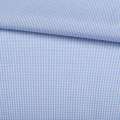 Поплин рубашечный в полоску 1х1 мм бело-голубую, ш.145