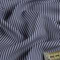 Сорочкова тканина в смужку 2мм синю, сіру, ш.150
