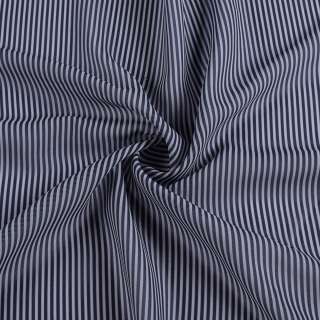 Рубашечная ткань в полоску 2мм синюю, серую, ш.150