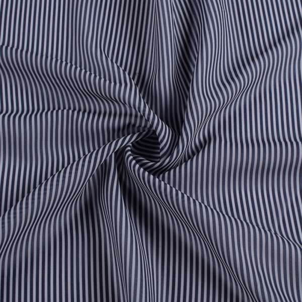 Рубашечная ткань в полоску 2мм синюю, серую, ш.150