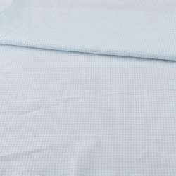 Котон сорочковий в клітину дрібну біло-блакитну, ш.160