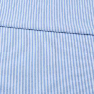Рубашечная ткань* в полоску бело-голубую, ш.145