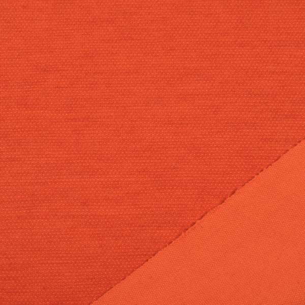 Трикотаж костюмний двосторонній оранжево-червоний, ш.150
