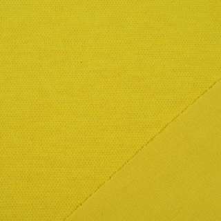 Трикотаж костюмный двухсторонний горчично-желтый, ш.150