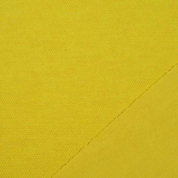 Трикотаж костюмный двухсторонний горчично-желтый, ш.150