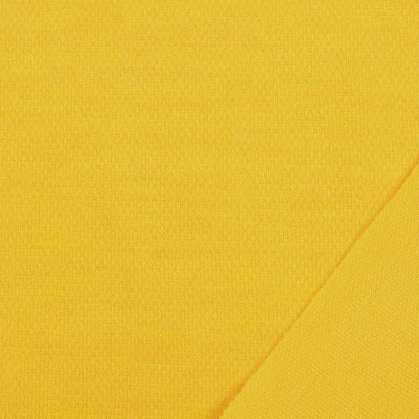 Трикотаж костюмний двосторонній жовтий, ш.150