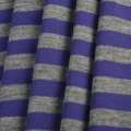 Трикотаж с вискозой в полоски 10мм серые и фиолетовые ш.178