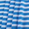 Трикотаж с вискозой в полоски 7мм белые и голубые ш.180