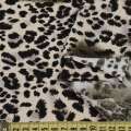 Мікролайкра леопардовий принт з леопардом коричневий темний ш.160