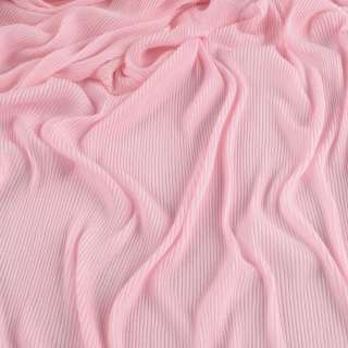 Трикотаж гофре розовый бледный ш.160 (продается в натянутом виде)
