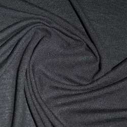 Трикотаж акриловый с мелкими штрихами черный ш.170