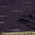 Трикотаж фиолетовый темный рваный ш.150