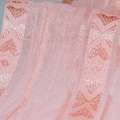 Марлевка з жакардовими смужками рожево-персикова ш.115