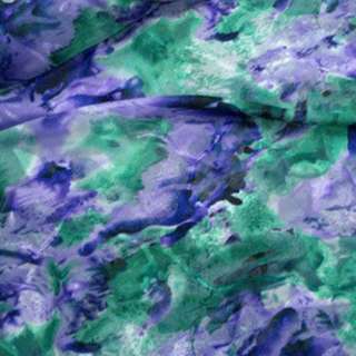 Шифон орарі зелений з фіолетовими плямами ш.150