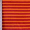 Велюр хлопковый "Nicki Streifen"оранжевый в темные полосы (10мм) ш.152