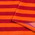 Велюр бавовняний "Nicki Streifen" помаранчевий в темні смуги (10мм) ш.152
