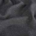 Шерсть костюмная с шелком с ворсинками синими коричневая темная, ш.155