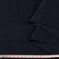 Шерсть костюмная GUABELLO с шелком черная в синий узор ш.155