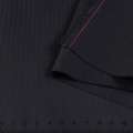 Шерсть костюмная стрейч в полоску структурную (5мм) синяя темная, ш.160