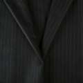 Шерсть костюмная в полоску светлую черная, ш.150