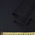 Шерсть костюмная в полоски двойные узкие черная HUGO BOSS, ш.150
