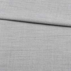Тканина костюмна з шерстю і льоном сірий світлий, ш.155