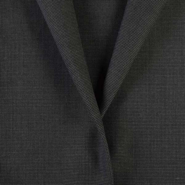 Полушерсть костюмная в узор мелкий серый черная, ш.155