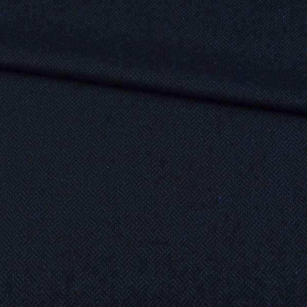 Напівшерсть костюмна ромби синьо-чорна, ш.157