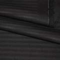Шерсть костюмна з шовком в смужку чорна, ш.158