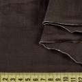 Ткань костюмная со льном в полоску елочку черно-коричневая, ш.150