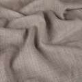 Шотландка льняная песочная в бежево-коричневую клетку, ш.157
