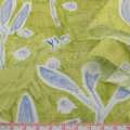 Льон салатовий, акварельні бузкові листочки, гілочки, ш.146