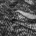 Шерсть пальтовая ARMANI в елочку черно-белый, ш.147