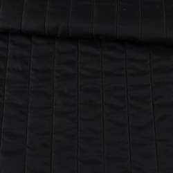 Ткань плащевая стеганая GERRY WEBER полоска 2,5см черная ш.145