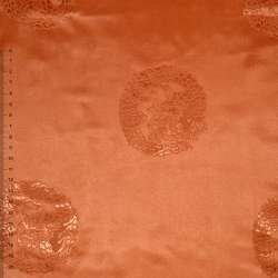 Віскоза підкладкова помаранчева з "драконами" ш.148