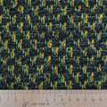 Рогожка пальтова шерстяна переплетення чорно-жовті з зеленим, ш.160