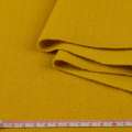 Трикотаж костюмный с шерстью в структурную елочку желтый карри ш.148