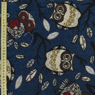 Гобелен совы на синем фоне ш.150