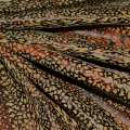 Замша искусственная с напылением рептилия полосы коричнево-рыжая