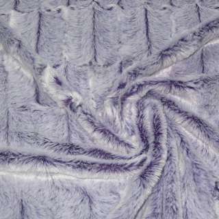 Мех искусственный средневорсовый белый на фиолетовой основе ш.160