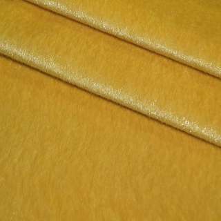Мех искусственный коротковорсовый оранжево-желтый, ш.150