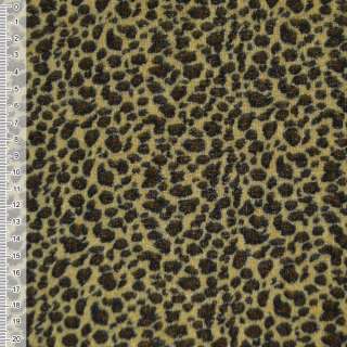 Велюр желто-черный принт леопард ш.160