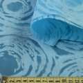 Флизелин неклеевой (спанбонд) голубой с тиснением круги, плотность 80, ш.162
