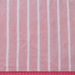 Велсофт двосторонній рожевий світлий, біла смужка, ш.190