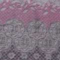 Велсофт двосторонній рельефний рожевий в рожеві квіти, сірий 1ст. купон, ш.200