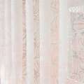 Органза деворе тюль цветочный узор, бело-розовая, ш.280