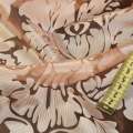 Органза деворе тюль вензель с цветком фактурный, персиковая, ш.280