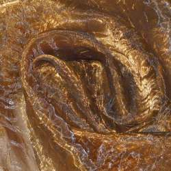 Органза жата тюль хамелеон коричнева з оранжевим відливом, ш.280