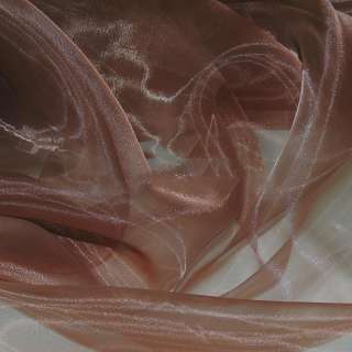 Элит органза тюль коричнево-розовая, ш.280